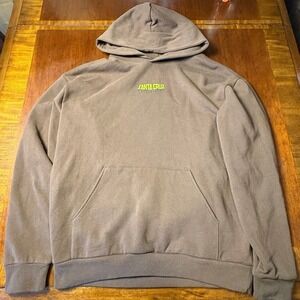 Santa Cruz Classic Dot Pullover Hoodie Large Brown Skateboarding